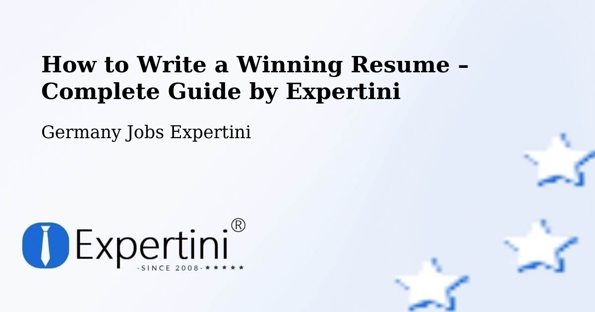 Resume Writing Guide for Job Seekers – Sauerlach - Sauerlach, Germany Jobs Expertini